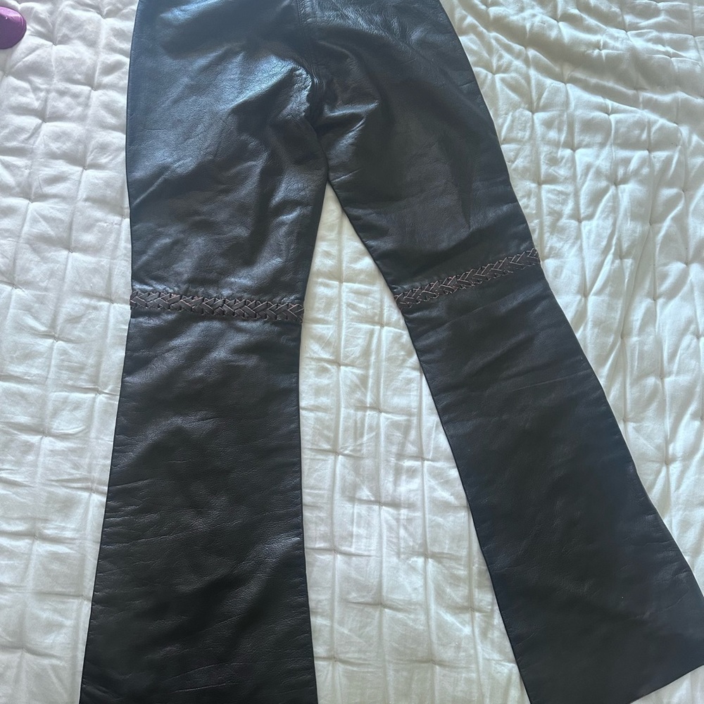 NWOT Y2K vintage leather lace up pants. Tommy Hilfiger. - Picture 5 of 13